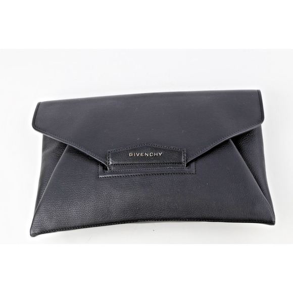 GIVENCHY Antigona Black Leather Bifold Envelope Clutch Bag - Picture 7 of 16